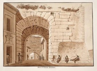 Inneres der Porta San Lorenzo, 1833